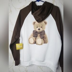 Teddy BEAR Pullover Hoodie Sweater NEW With Tags SMALL